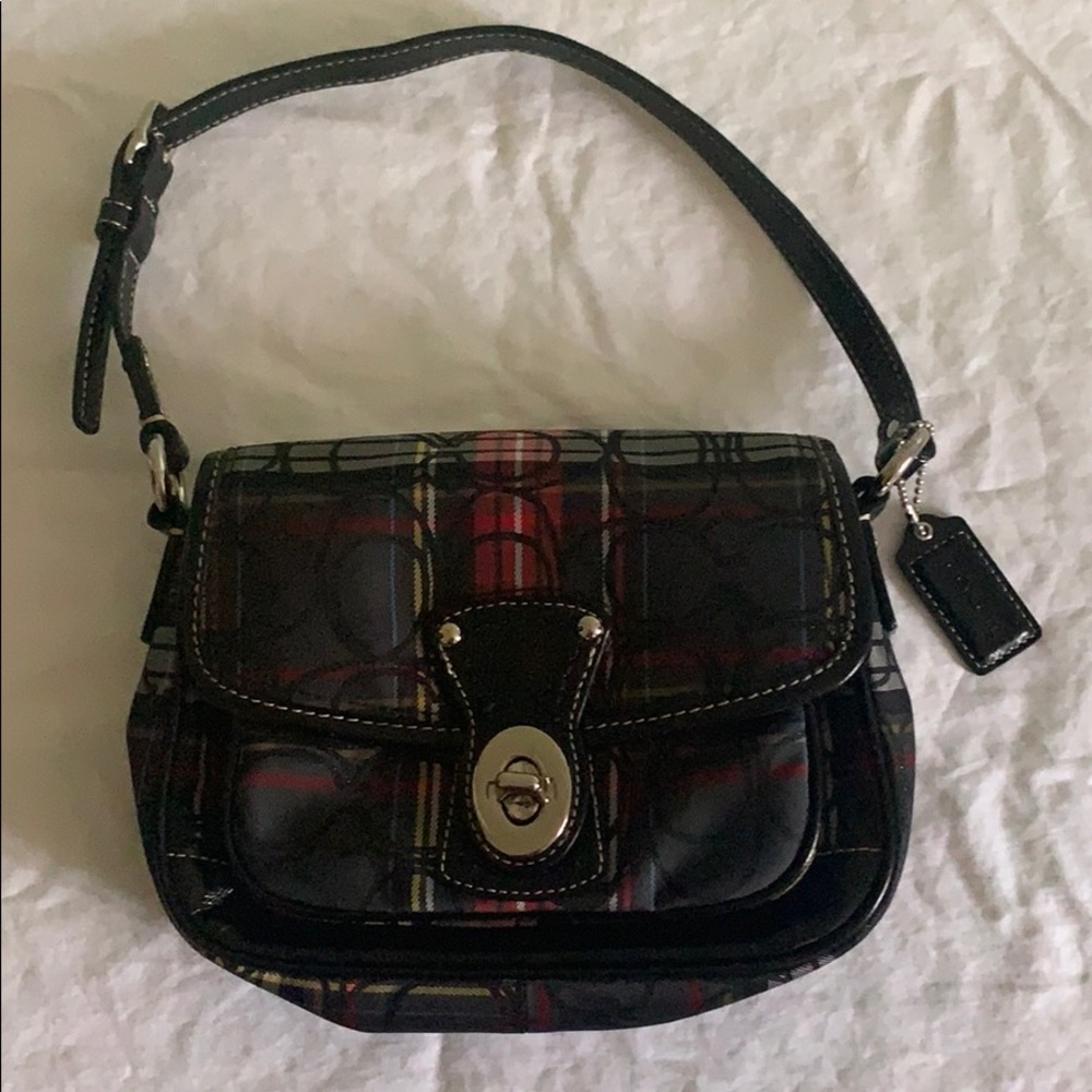 Coach soho plaid tartan mini purse